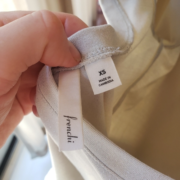 Free People Gold Metallic 3/4 Sleeve Bodycon Top - Picture 9 of 11